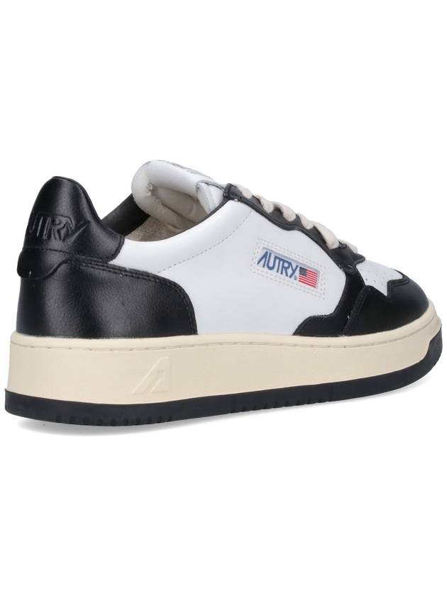 Medalist Leather Low Top Sneakers White Black - AUTRY - BALAAN 5