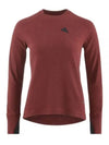 Women's Huge Crew Neck Long Sleeve T-Shirt Madder Red - KLATTERMUSEN - BALAAN 1