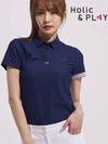 simple collar short sleeve t-shirt HA2WTS006NY - HOLIC&PLAY - BALAAN 1