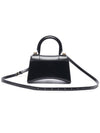 Hourglass XS Glossy Calfskin Tote Bag Black - BALENCIAGA - BALAAN 5