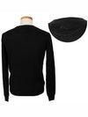 5PU217 3BE 99 Black logo knit Black patch logo knit - KENZO - BALAAN 3