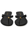 Capri Logo Plaque Flip Flops Black - TORY BURCH - BALAAN 4