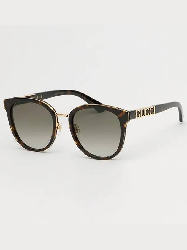 Round Logo Sunglasses Black - GUCCI - BALAAN 5