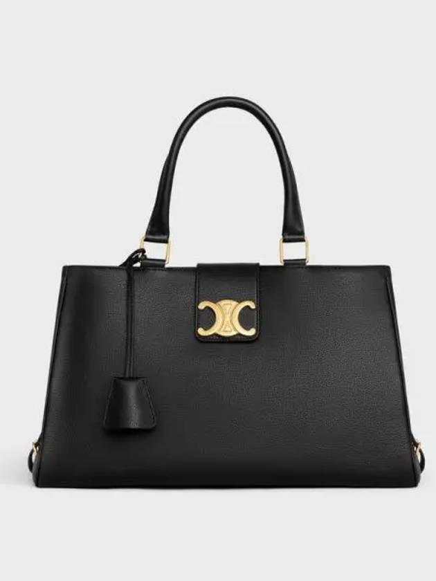 Appoline Medium Supple Calfskin Tote Bag Black - CELINE - BALAAN 2