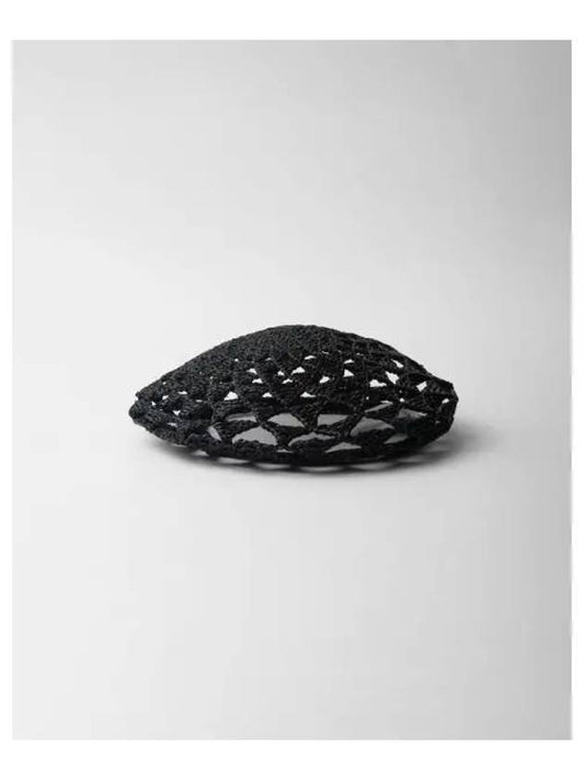 Crochet Beret Black - PRADA - BALAAN 2