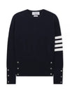 Women's 4 Bar Classic Cashmere Pullover Knit Top Navy - THOM BROWNE - BALAAN 2