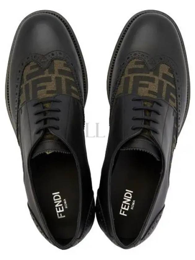 Leather Lace Up Derby Black - FENDI - BALAAN 2