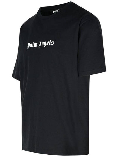 Palm Angels Black Cotton T-Shirt - PALM ANGELS - BALAAN 2