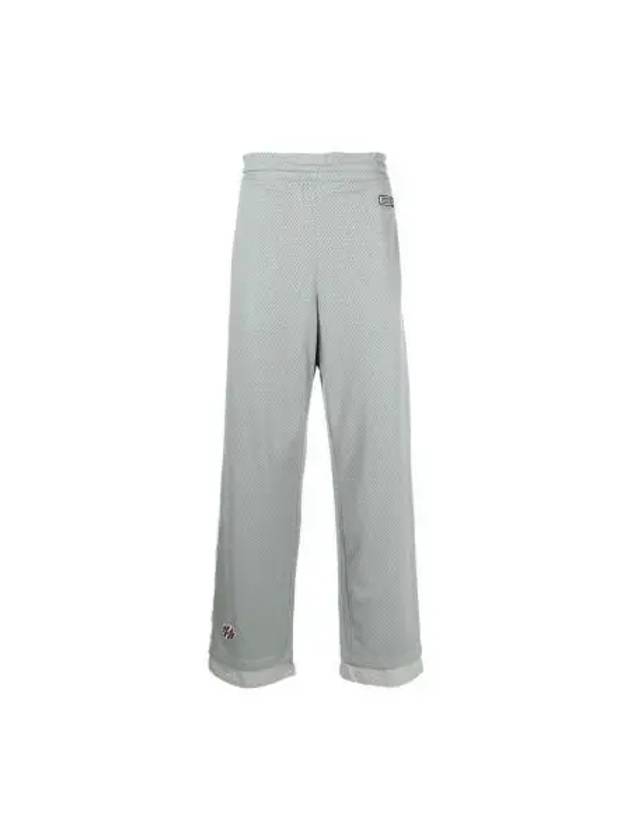 Logo Patch Perforated Track Pants Grey - DIESEL - BALAAN 2