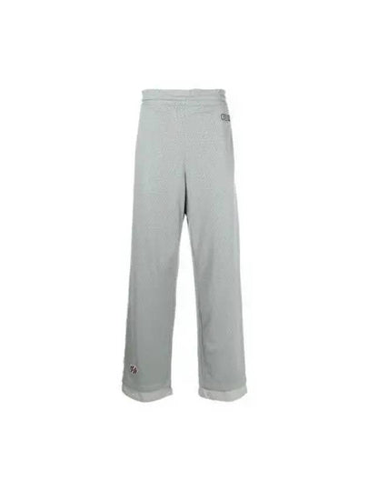 Logo Patch Perforated Track Pants Grey - DIESEL - BALAAN 2