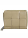 Intrecciato Zipper Around Half Wallet Beige - BOTTEGA VENETA - BALAAN 2