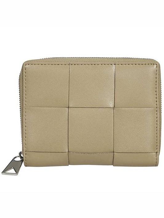 Intrecciato Zipper Around Half Wallet Beige - BOTTEGA VENETA - BALAAN 2