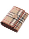 Check Half Wallet Beige - BURBERRY - BALAAN 6