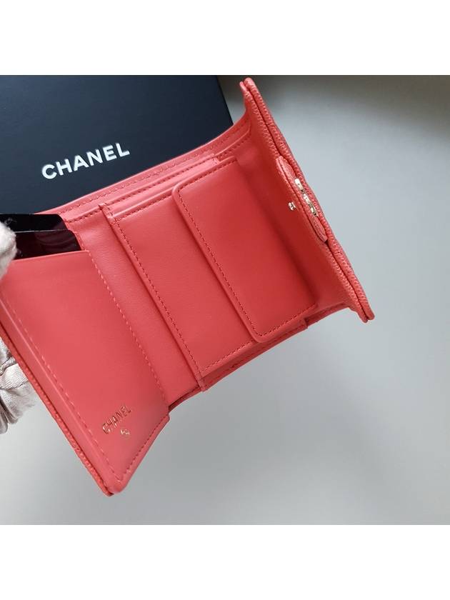 Classic new mini 3fold wallet red gold plated - CHANEL - BALAAN 3