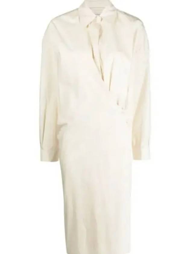 Straight Collar Twisted Long Dress Ivory - LEMAIRE - BALAAN 2