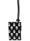 Skull Strap Card Wallet Black - ALEXANDER MCQUEEN - BALAAN.