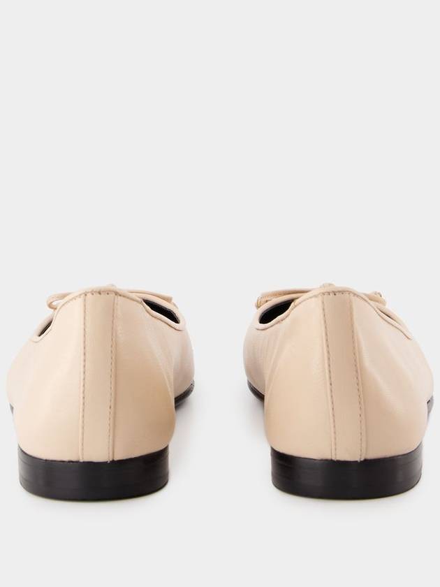 Leather Cap Toe Ballerina Beige - TORY BURCH - BALAAN 4