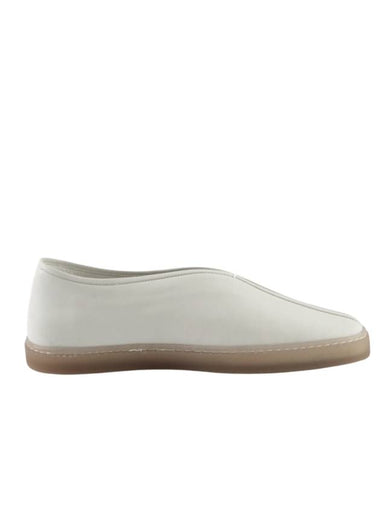 Piped Soft Leather Slip-On White - LEMAIRE - BALAAN 1