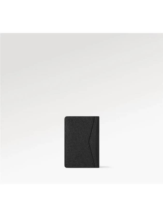 Pocket Organizer Taiga Leather Card Wallet Black - LOUIS VUITTON - BALAAN 7