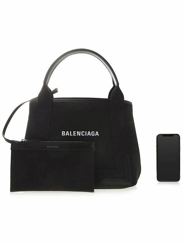 Cabas Logo Canvas Small Tote Bag Black - BALENCIAGA - BALAAN 7