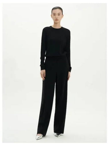 Women s Crepe Relaxed Fit Straight Pants Trousers Black Domestic Product GM0024071186158 - THEORY - BALAAN 1