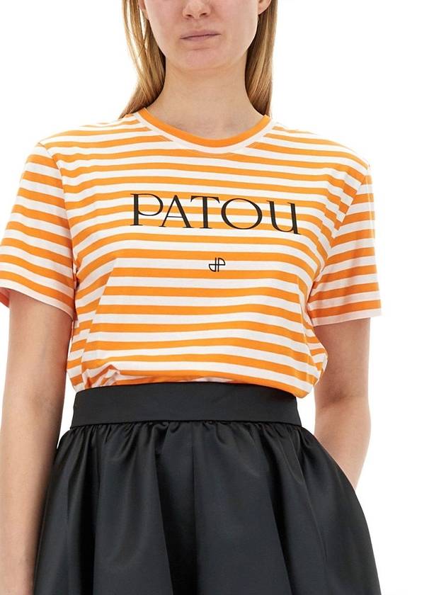 24SS Patou Short Sleeve T-Shirt JE0329999 218O Orange - PATOU - BALAAN 7