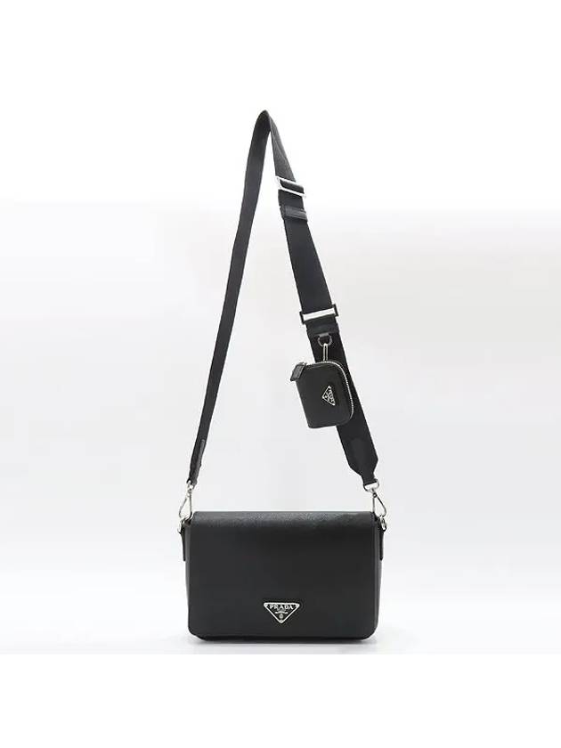 2VD059 Black color Saffiano cross bag auxiliary pouch - PRADA - BALAAN 4