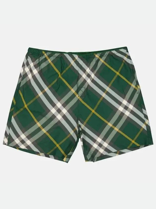 Check Twill Swim Shorts Green - BURBERRY - BALAAN 2