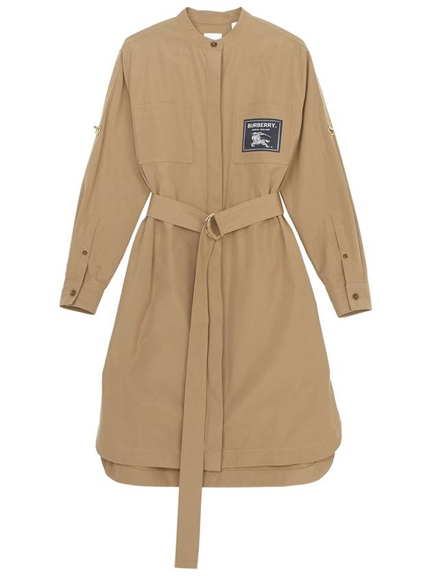 Prorsum Label Belt Shirt Midi Dress Beige - BURBERRY - BALAAN 2