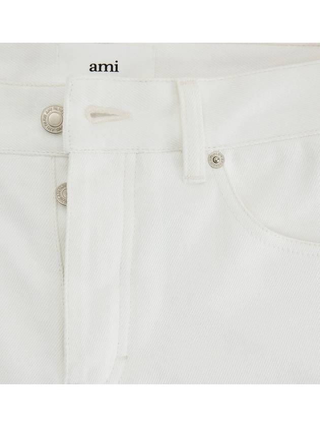 Men's Tapered Fit Straight Jeans White - AMI - BALAAN 5