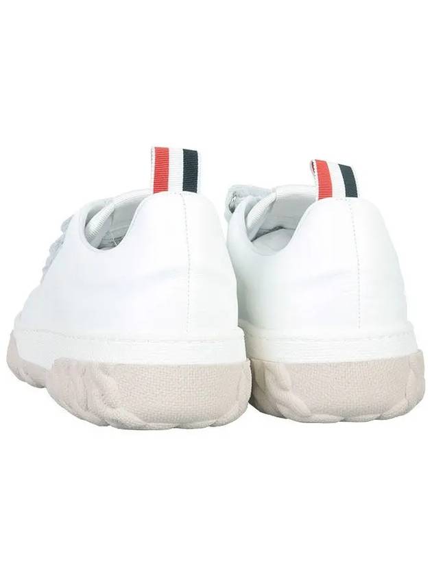 Vitello Calf Court Low Top Sneakers White - THOM BROWNE - BALAAN 6