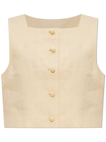 Posse Linen Vest Rio, Women's, Beige - POSSE - BALAAN 1