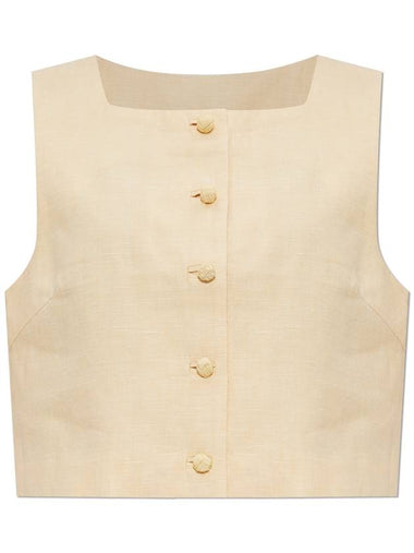 Posse Linen Vest Rio, Women's, Beige - POSSE - BALAAN 1