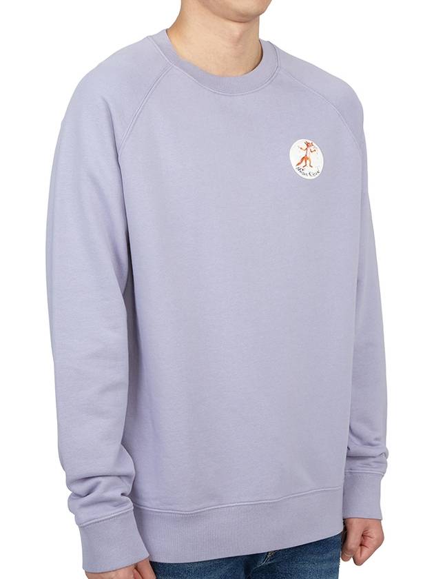 Oly Flower Fox Patch Sweatshirt Light Purple - MAISON KITSUNE - BALAAN 4