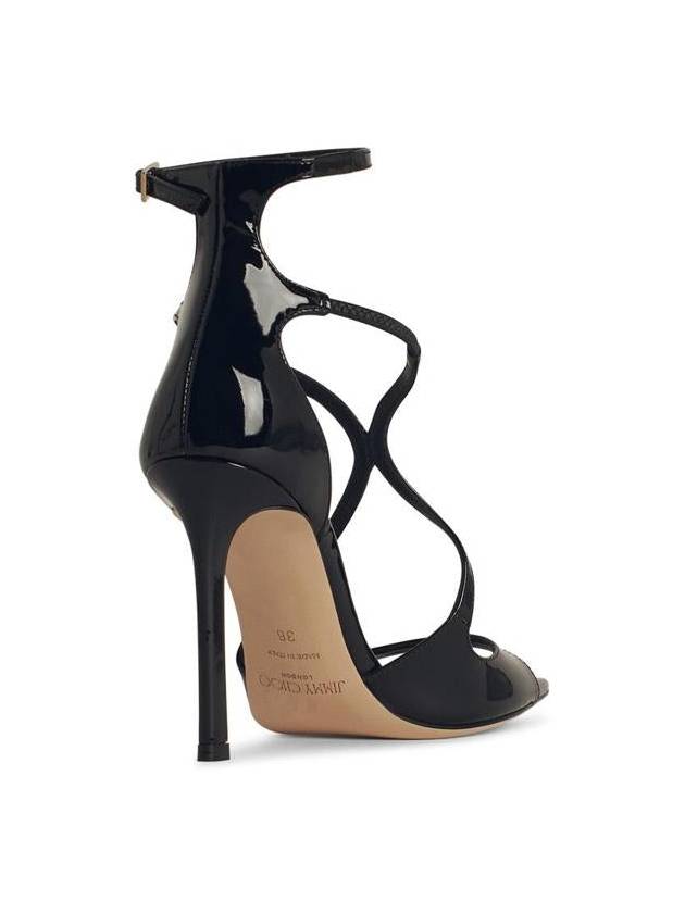 Jimmy Choo Azia Sandals In Black Leather - JIMMY CHOO - BALAAN 3