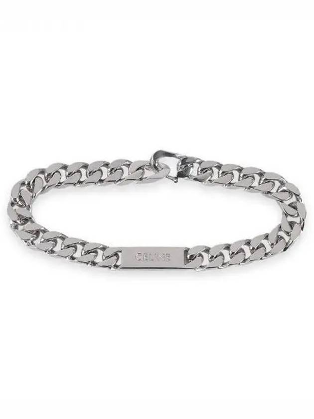 Gourmette Rhodium Finish Bracelet Silver - CELINE - BALAAN 2