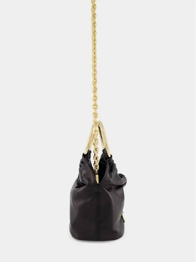 Mini Nappa Leather Bucket Bag Black - PRADA - BALAAN 5