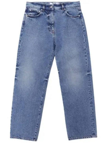 Cotton Washed Denim Women Jeans Pants - MSGM - BALAAN 1