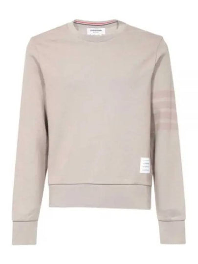 Classic Loopback Tonal 4 Bar Crewneck Knit Top Beige - THOM BROWNE - BALAAN 2