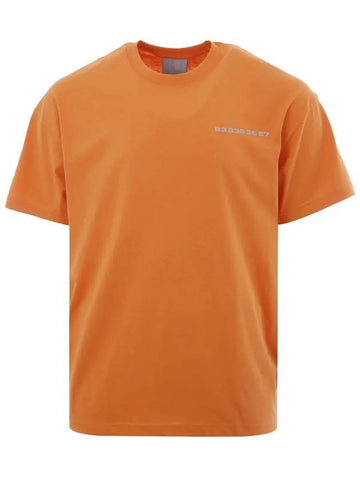 22SS VL12TR420X FLUO ORANGE Number Printing Short Sleeve TShirt - VETEMENTS - BALAAN 1