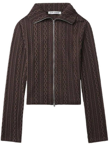 Slim Zip Longsleeve Cardigan Brown - OUR LEGACY - BALAAN 1