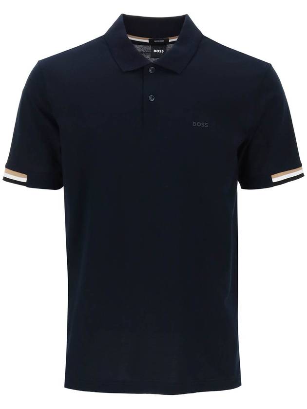 logo print short sleeve polo shirt 50467113 - HUGO BOSS - BALAAN 2