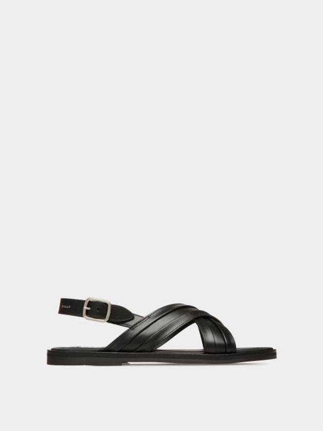 Cross Strap Sandals Black - BALLY - BALAAN 1