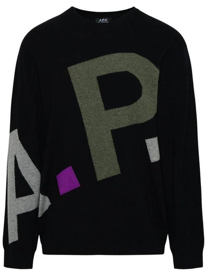 Rosso Intarsia Wool Knit Top Black - A.P.C. - BALAAN 2