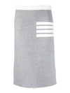 Double Face Merino 4 Bar A Line Skirt Light Grey - THOM BROWNE - BALAAN 2