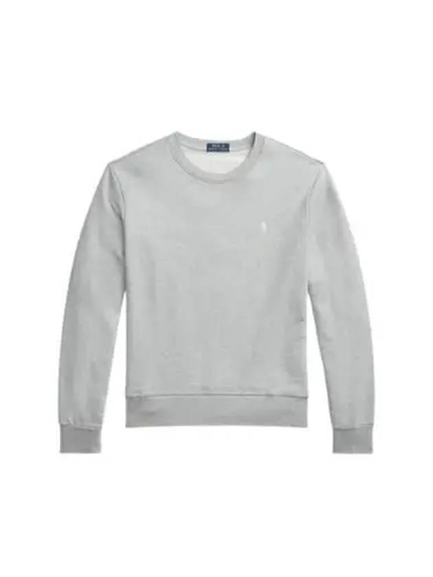 Embroidered Pony Logo Crew Neck Cotton Sweatshirt Grey - POLO RALPH LAUREN - BALAAN 2