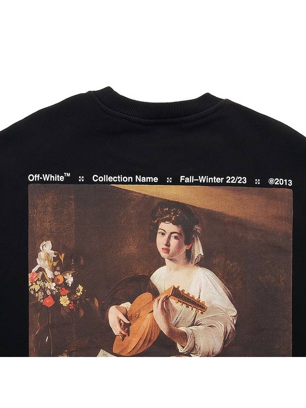 Caravaggio Slim Crew Neck Sweatshirt Black - OFF WHITE - BALAAN 9