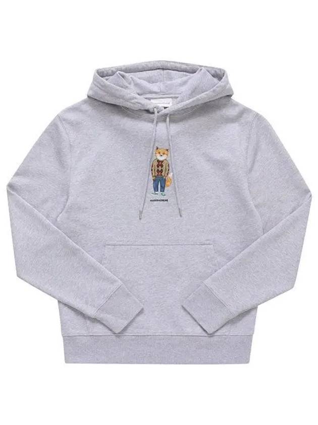 Dressed Fox Regular Hood Light Grey Melange - MAISON KITSUNE - BALAAN 2