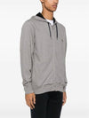 Zebra Logo Cotton Zip Up Hoodie Grey - PAUL SMITH - BALAAN 5