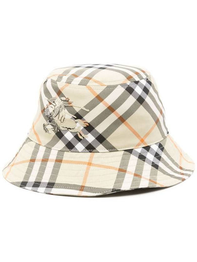 EKD Appliquéd Check Bucket Hat Beige - BURBERRY - BALAAN 2